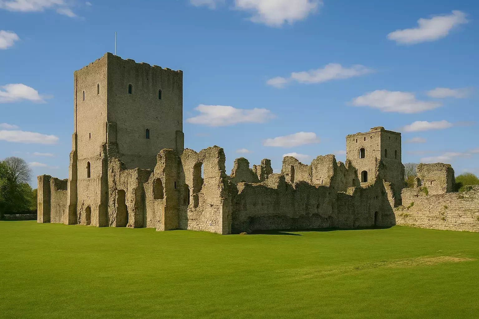 Explore centuries of history at Portchester Castle, arrive in comfort and style with our chauffeur service.