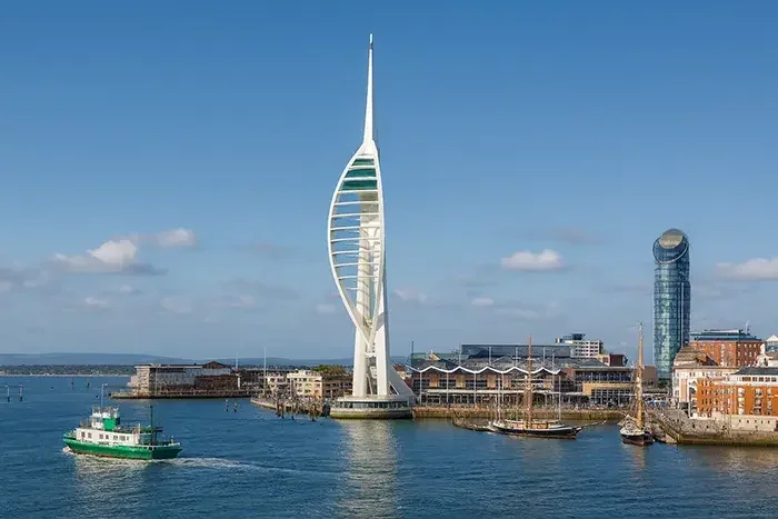 Arrive in style at Gunwharf Quays, your luxury chauffeur awaits.