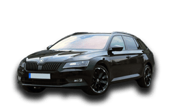 A black Skoda.